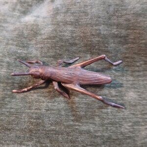 Mid-Century Vintage Brass Cricket Figurine